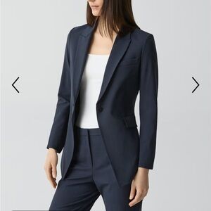 Theory Etienette Wool Blazer & Flared Pant Suit